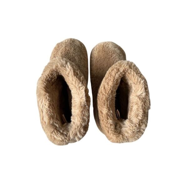 Aerie AEO Bootie Faux Fur Slipper Size M Tan Ankle - Picture 5 of 7
